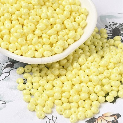 6/0 Opaque Baking Paint Glass Seed Beads SEED-M012-02A-19-1