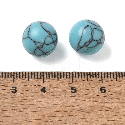Dyed Synthetic Turquoise Sphere Beads GG-CBA391B-02D-02-1