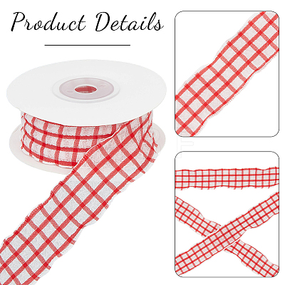 Polyester Plaid Ribbon OCOR-WH20002-28A-1