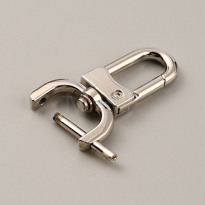 Zinc Alloy Swivel Lobster Claw Clasps FIND-WH0145-85C-P-1
