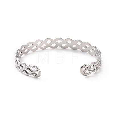 304 Stainless Steel Cuff Bangles BJEW-M234-01P-1
