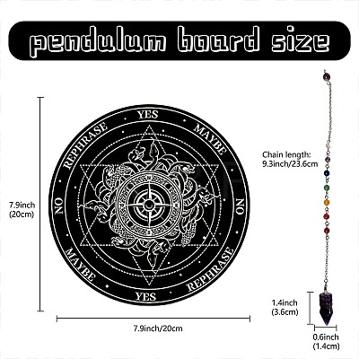 Pendulum Board Dowsing Necklace Divination DIY Making Kit DIY-CN0001-73-1