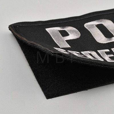 Security Personnel Polyester Embroidered Appliques PATC-WH0017-10D-01-1
