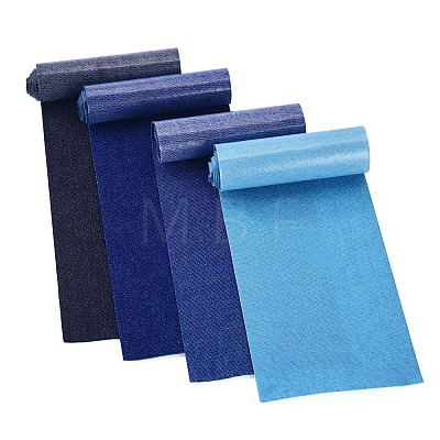 4Pcs 4 Colors Denim Cloth Iron on Sew on Patches SENE-TA0001-04-1