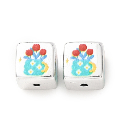 Printed Plating Acrylic Beads AC-CBA655C-17F-1