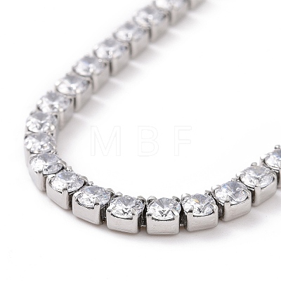 304 Stainless Steel Rhinestone Strass Chain Bracelets STAS-B021-14P-A-1