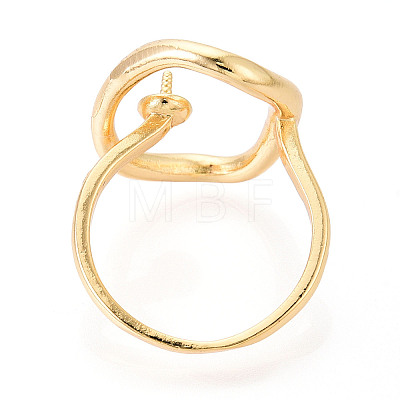 Oval Brass Cup Peg Ring Settings KK-N274-38G-1
