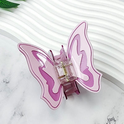 Butterfly PVC Claw Hair Clips PW-WG48209-04-1