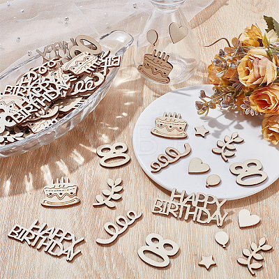 1 Set Unfinished Wood Confetti Table Decoration WOOD-SP0001-98-1