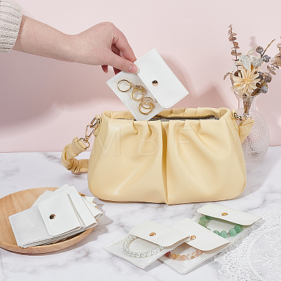 36Pcs PU Leather Jewelry Storage Bags with Iron Button ABAG-GO0001-33B-1