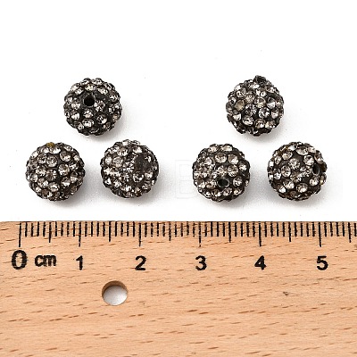 Polymer Clay Rhinestone Beads X-RB-C1438-10mm-A12-1