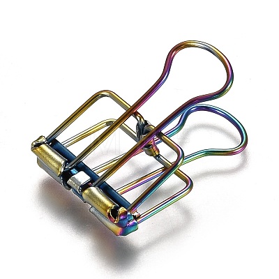 Metal Skeleton Frame Hollow Wire Binder Clips DIY-I040-01C-1
