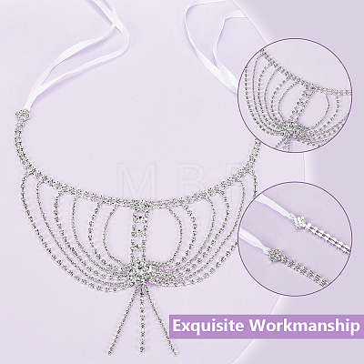 Rhinestone Single Shoulder Chains AJEW-WH0009-72-1