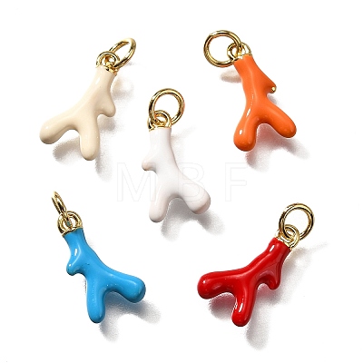 Brass Enamel Pendants KK-Q043-28A-1