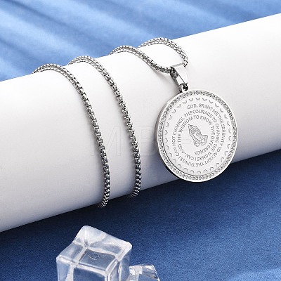 304 Stainless Steel Rhinestone Pendant Necklaces for Women NJEW-U021-05P-1