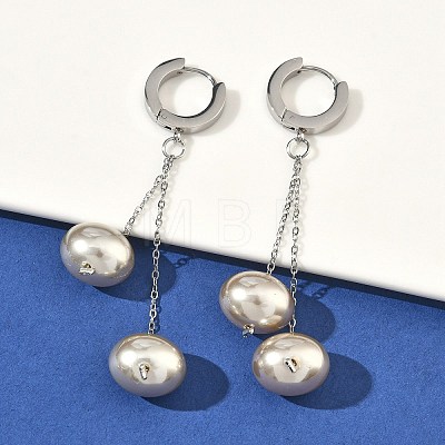 304 Stainless Steel Hoop Earrings EJEW-D350-01P-1