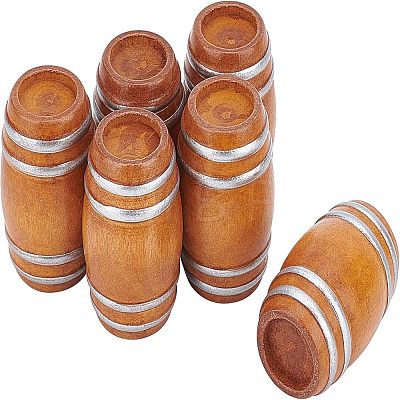 Beechwood Mini Beer Barrel LS-DJEW-WH0015-46-1