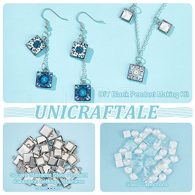 Unicraftale DIY Blank Pendant Making Kit DIY-UN0004-94-1