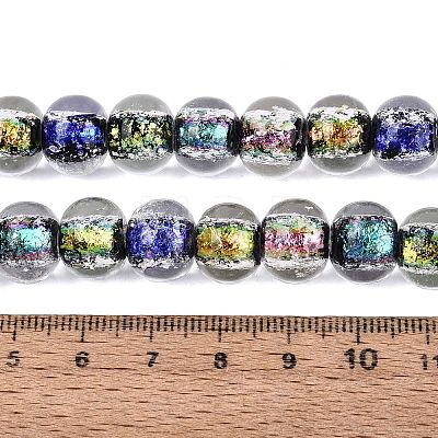 Handmade Foil Glass Beads Strands FOIL-Q002-01A-1