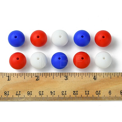 30Pcs 3 Colors Silicone Beads Round Rubber Bead 15MM Loose Spacer Beads for DIY Supplies Jewelry Keychain Making SIL-FS0001-01B-1