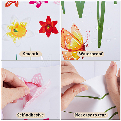 PVC Self Adhesive Wall Decorative Stickers STIC-WH0002-036-1