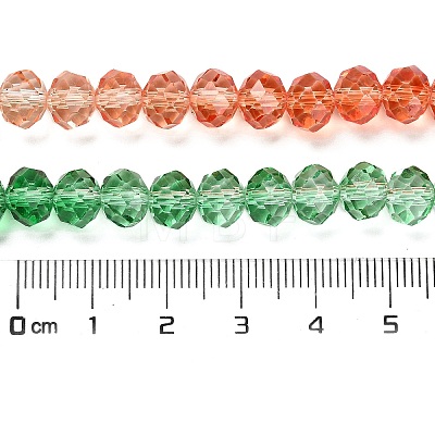 Transparent Painted Glass Beads Strands DGLA-A034-T6mm-A04-1