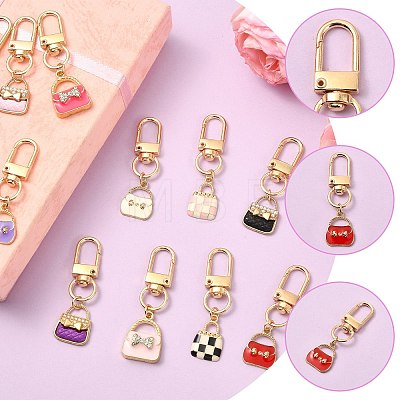 12Pcs Alloy Enamel Pendant Decorations HJEW-YW00397-1