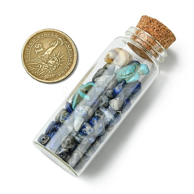 Transparent Glass Wishing Bottle Decoration PALLOY-JF03370-02-1