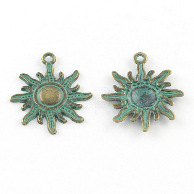 Zinc Alloy Solar Eclipse Pendants PALLOY-R065-037-LF-1