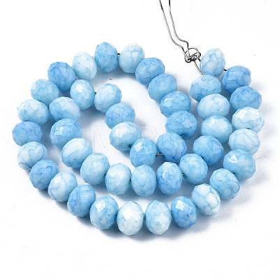 Opaque Baking Paint Glass Beads Strands EGLA-N006-009C-A17-1