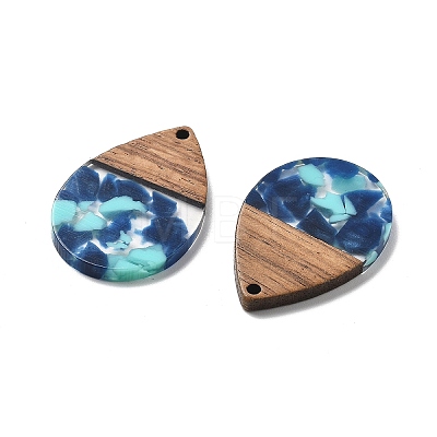 Resin and Walnut Pendants FIND-R051-15H-1