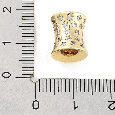 Rack Plating Brass Micro Pave Cubic Zirconia Beads KK-P247-16B-G-1