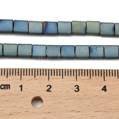 Electroplated Frosted Non-magnetic Synthetic Hematite Beads Strands G-G089-B01-12-1