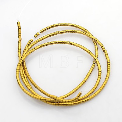 Electroplate Non-Magnetic Synthetic Hematite Column Beads Strands G-J210D-06-1