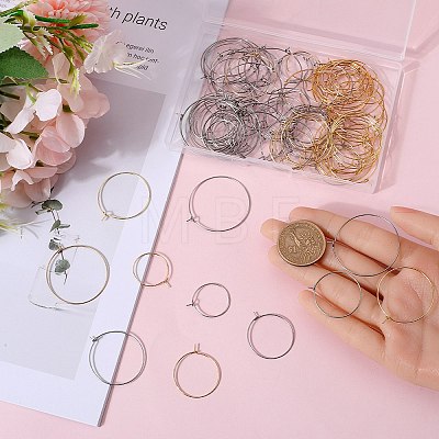 SUNNYCLUE 160Pcs 8 Style 316 Surgical Stainless Steel Wine Glass Charms Rings STAS-SC0007-27-1