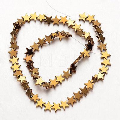Electroplate Non-magnetic Synthetic Hematite Bead Strands G-F300-24C-03-1