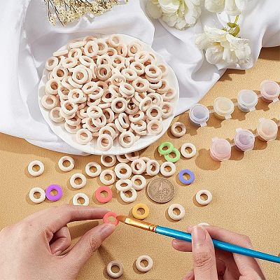  70Pcs 4 Style Unfinished Wood Slices DIY-NB0007-67-1