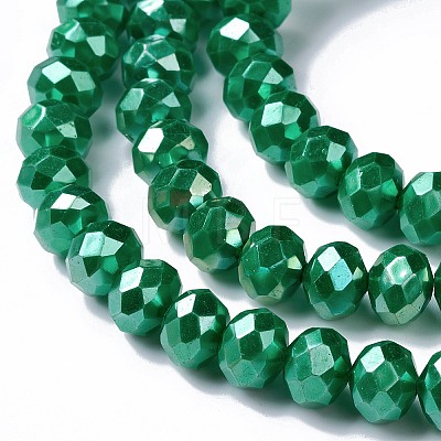 Opaque Glass Beads Strands GLAA-H022-01A-08-1