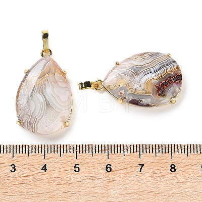 Natural Mexican Agate Pendants G-U002-01G-F-1