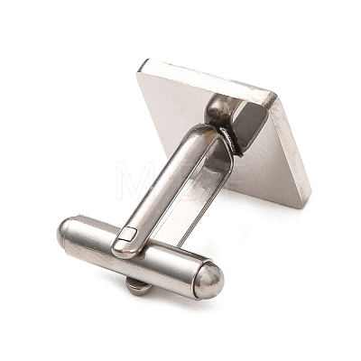 Square 201 Stainless Steel Swank Cuff Links SA-CBAE2BD-01P-A-1