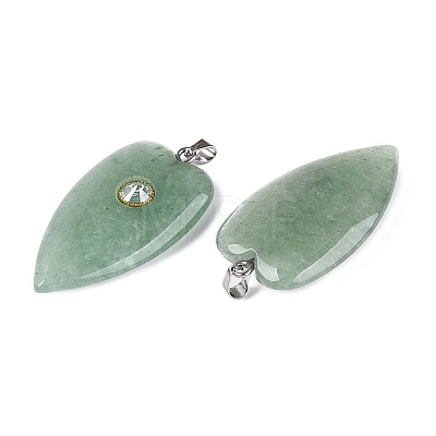 Natural Green Aventurine Pendants G-Q601-47F-1