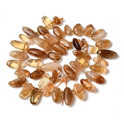 Natural Citrine(Heated) Beads Strands G-P604-A25-01-1