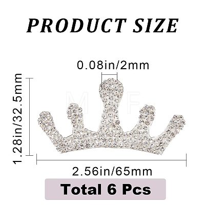 Crown Self Adhesive Rhinestone Appliques DIY-WH0349-70-1