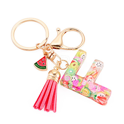 Fruit Series Letter Resin Keychains KEYC-TAC0033-02F-1