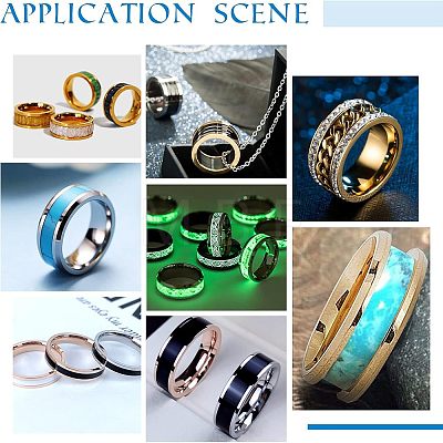 Unicraftale 18pcs 6 Size 201 Stainless Steel Grooved Finger Ring Settings DIY-UN0003-59-1