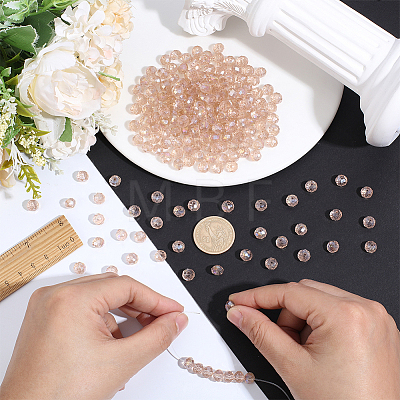 500Pcs Electroplate Glass Beads EGLA-PA0001-44C-02-1