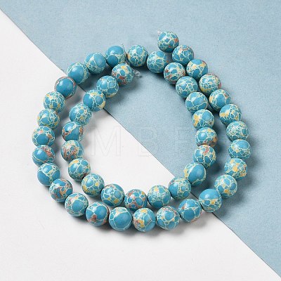 Synthetic Imperial Jasper Dyed Beads Strands G-P507-01A-02-1