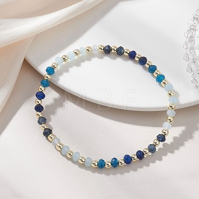 Dyed Natural Malaysia Jade & Synthetic Hematite Beaded Stretch Bracelets for Women BJEW-JB13069-02-1