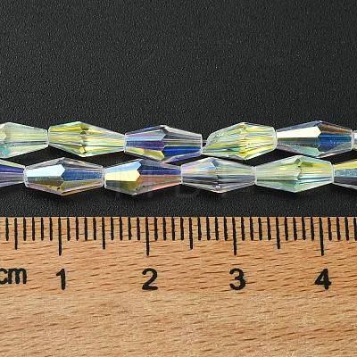 Transparent Electroplate Glass Beads Strands GLAA-K064-05A-AB03-1