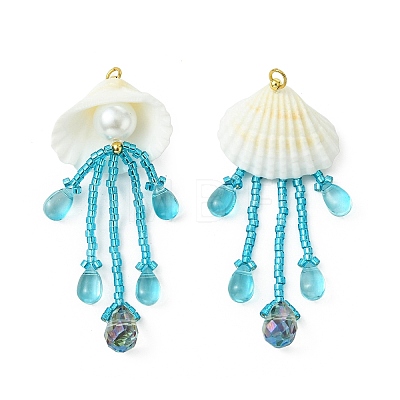 Natural Shell Big Pendants PALLOY-MZ01363-1